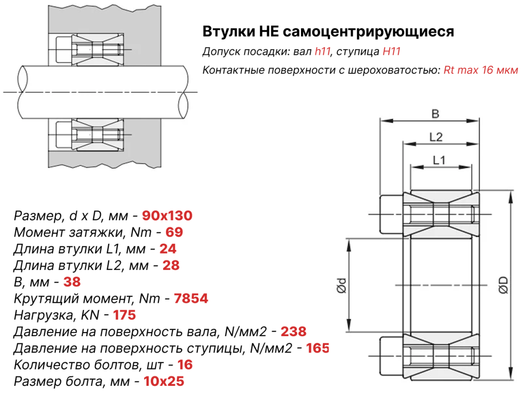 Чертеж втулка зажимная ВК40 90х130
